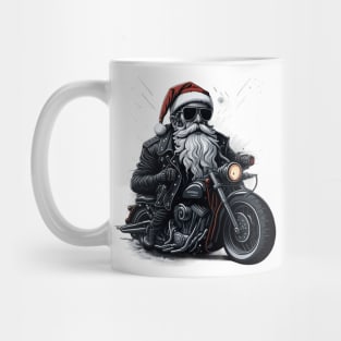 Santa on motorbike Mug